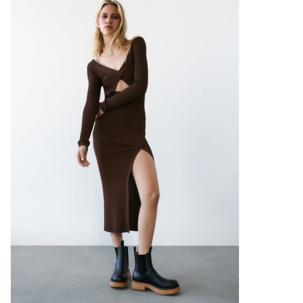 Zara cutout sweater dress nwt